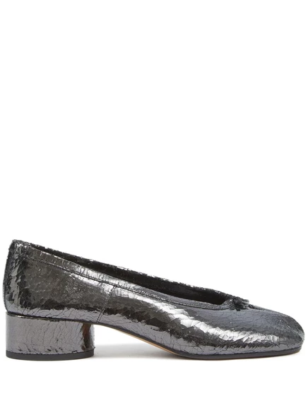 Кожаные балетные туфли Maison Margiela Tabi 30 мм grey