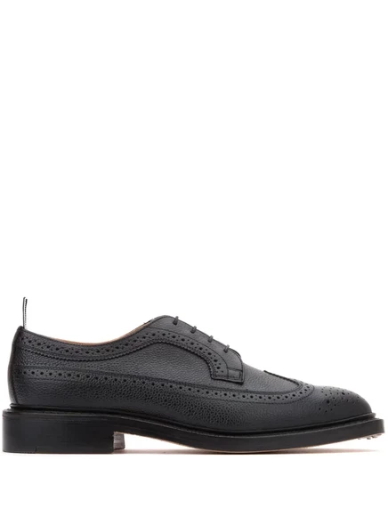 Мужские броги Thom Browne из зернистой кожи, черные