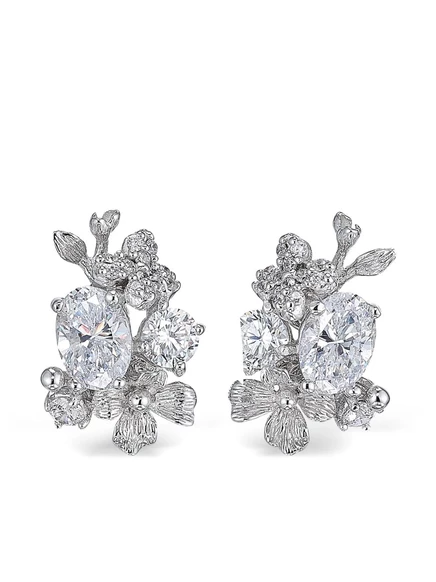 Женские серьги-гвоздики Anabela Chan Posy 18K белое золото, 2,8 карат