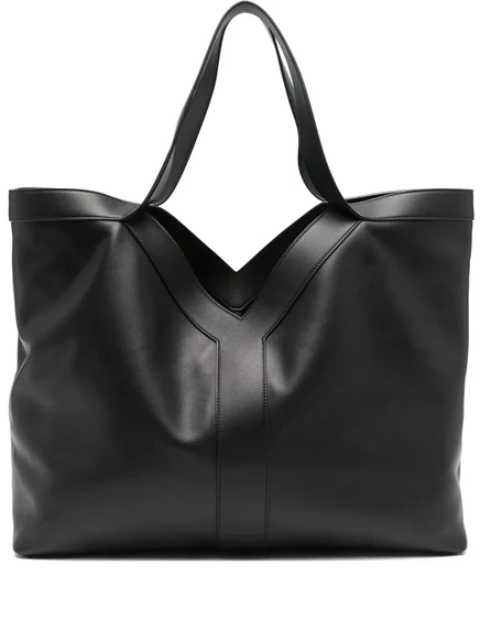 Сумка-тоут Saint Laurent Large Y из кожи, черная