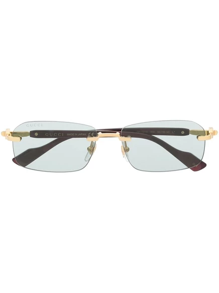 Солнцезащитные очки Gucci Eyewear GG1221S прямоугольные, золотистые
