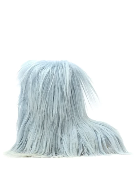Мужские ботинки Rick Owens Mega Bumper Lunar с мехом, голубые