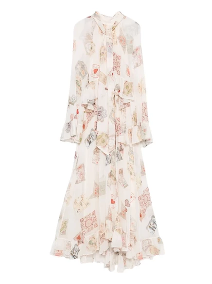 Женское асимметричное платье Zimmermann Hypnotic Flutter, кремовое