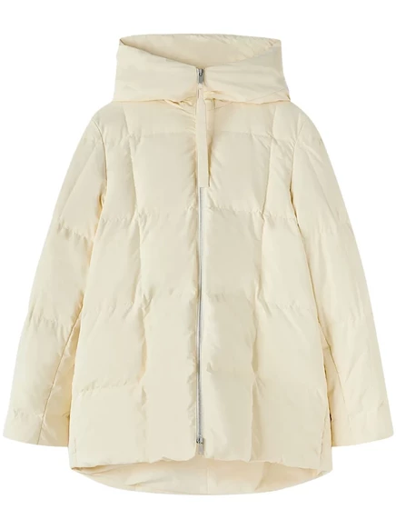 Женский стеганый пуховик Jil Sander, белый