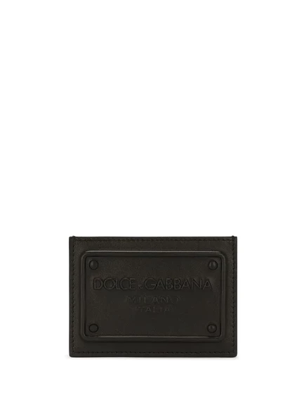 Мужское портмоне Dolce & Gabbana с тиснением DG, черное