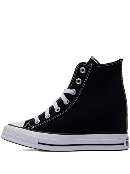 Женские кеды Converse All Star на танкетке, черные