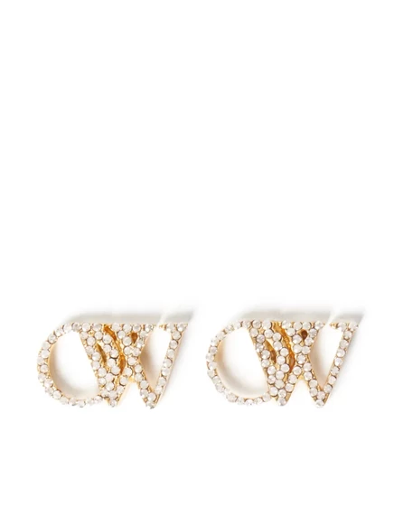 Женские серьги Off-White с монограммой, золотистые
