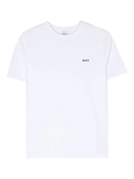 Футболка для мальчиков Boss Kidswear с логотипом, белая