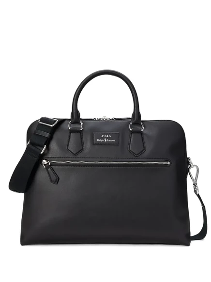 Мужской кожаный портфель Polo Ralph Lauren, черный