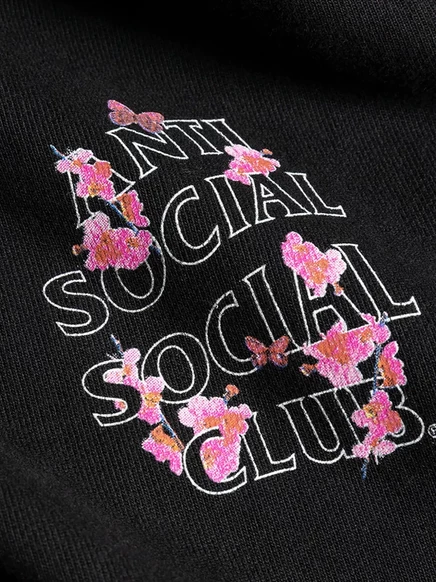 Мужские спортивные штаны Anti Social Social Club с контрастной строчкой, черные