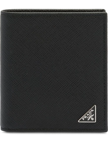 Мужской кошелек Prada из кожи Saffiano, черный