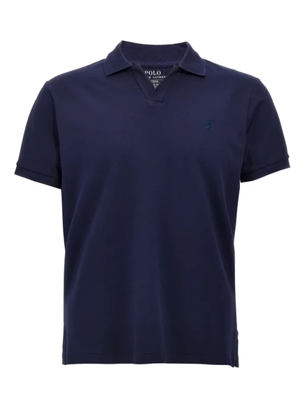 Мужское поло Polo Ralph Lauren с вышивкой Pony, синее