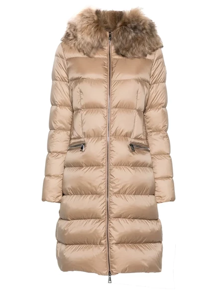 Пуховое пальто Moncler Boedic neutrals
