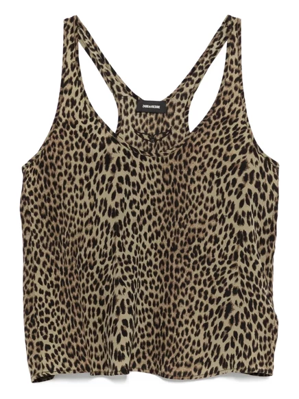 Женский топ Zadig & Voltaire леопардовый, оливковый