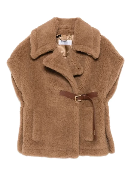 Куртка-накидка Max Mara Abavo из искусственного меха brown