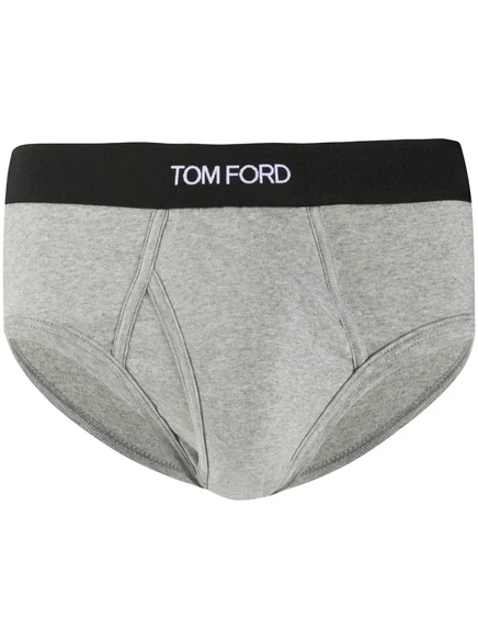 Мужские трусы-брифы Tom Ford с логотипом, серые