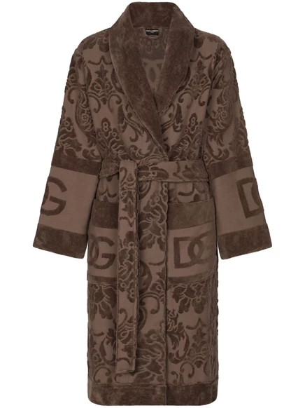 Халат Dolce & Gabbana с логотипом, коричневый