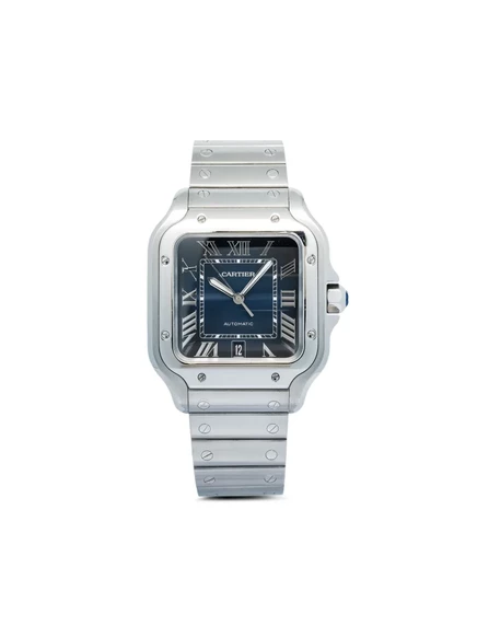 Мужские часы Cartier Santos 40 мм из стали, синие