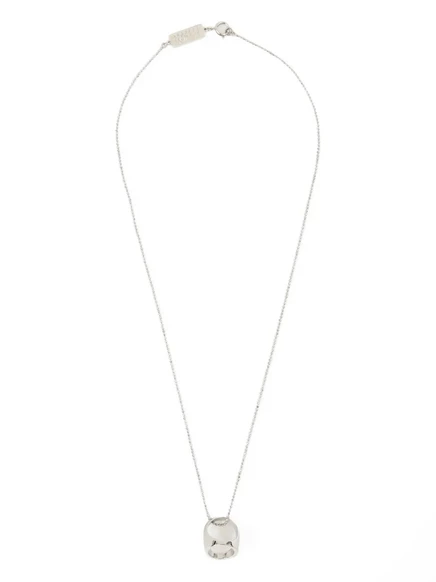 Женское колье MM6 Margiela с кольцом, серебристое