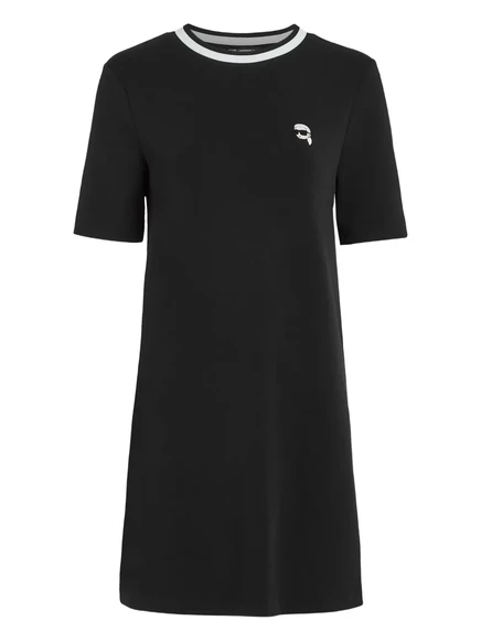 Женское платье-футболка Karl Lagerfeld Ikon-patch, черное