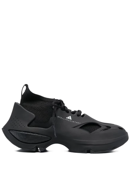 Трикотажные кроссовки для бега adidas by Stella McCartney в клетку в тон black