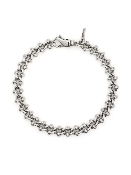 Унисекс браслет Emanuele Bicocchi Knot Chain из серебра, серебристый