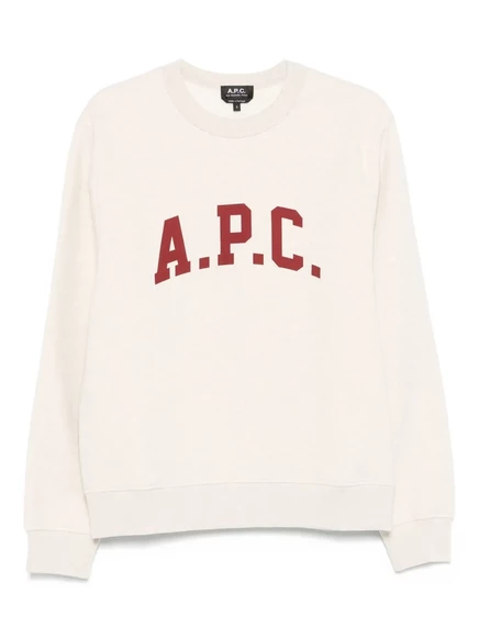 Мужской свитшот A.P.C. с логотипом, бежевый