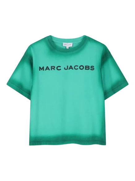 Детская футболка Marc Jacobs Kids с логотипом, зеленая