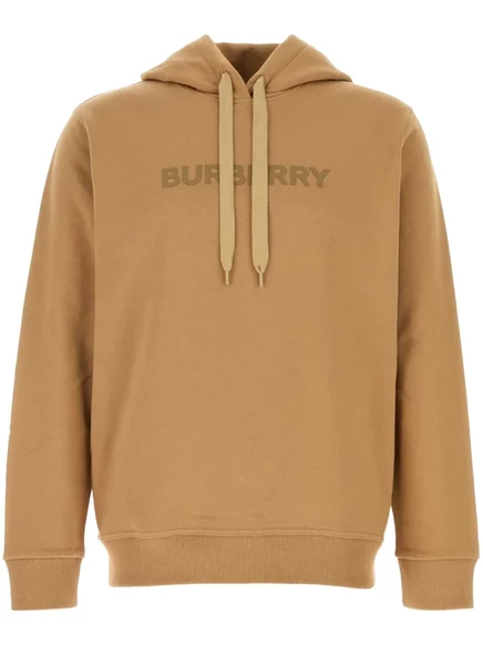Мужская толстовка с капюшоном Burberry с резиновым логотипом, верблюжая