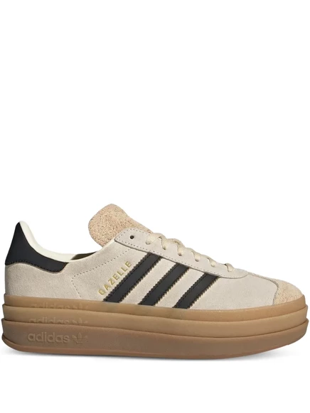 Женские кеды Adidas Gazelle Bold на платформе, бежевые