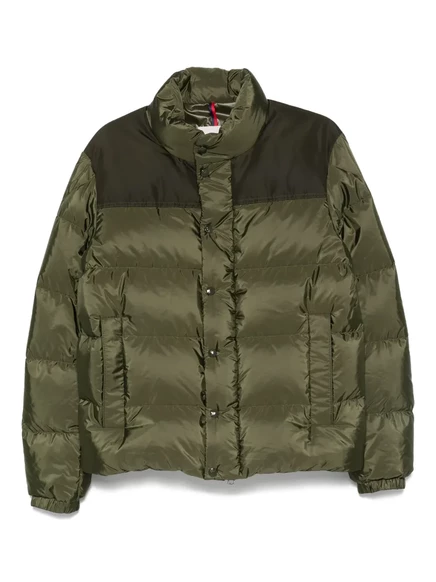 Стеганая куртка Moncler Virolais с отделкой панелями green