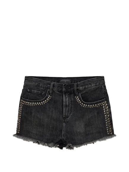 Женские шорты AllSaints Heidi с заклепками, черные