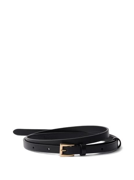 Кожаный ремень Prada с квадратной пряжкой black