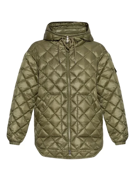 Женская стеганая пуховая куртка Moncler, оливковая
