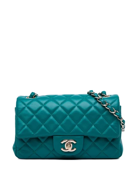 Женская сумка CHANEL Classic Mini через плечо, синяя