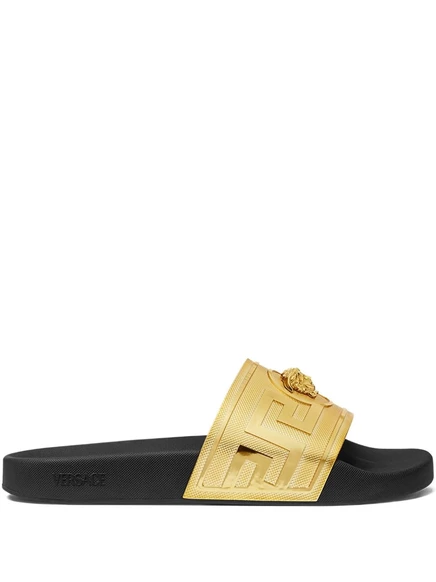 Мужские шлепанцы Versace La Medusa, золотистые