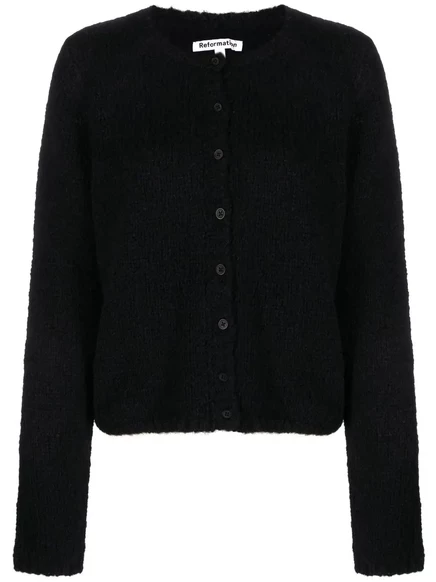 Кардиган с круглым вырезом Reformation Clara black