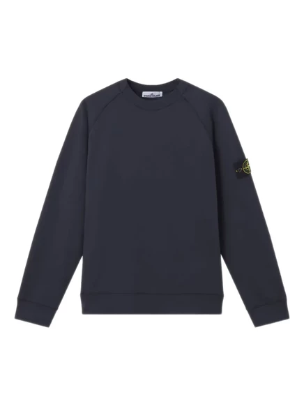 Мужская толстовка Stone Island с нашивкой Compass, темно-синяя