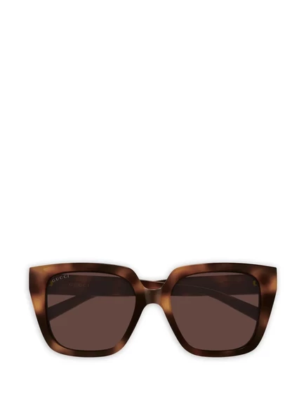 Женские солнцезащитные очки Gucci геометрические, коричневые