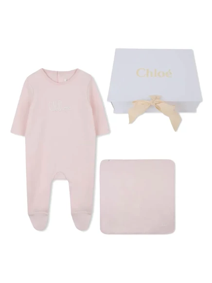 Набор для младенцев Chlo Kids: боди, пинетки и плед, светло-розовый
