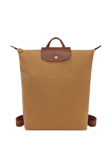 Женский рюкзак Longchamp M Le Pliage, охра/каштановый