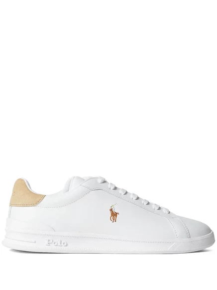 Кожаные кроссовки Polo Ralph Lauren с низким берцем white