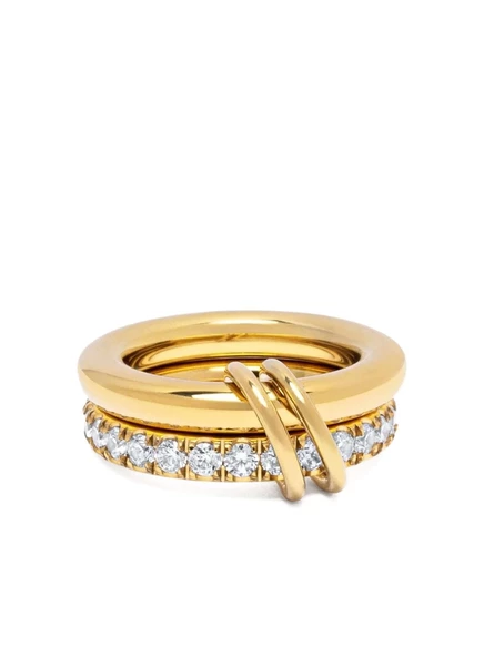 Женское кольцо Nialaya Jewelry двойное, позолоченное