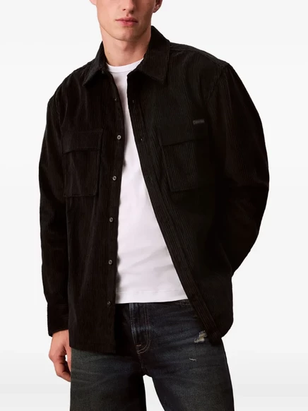 Вельветовый пиджак-рубашка с карманами от Calvin Klein Jeans black
