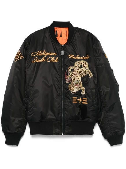 Мужская бомбер-куртка Maharishi 4580 Nekomata Tiger, черная