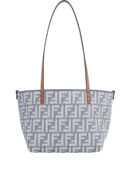Женская сумка-тоут Fendi Roll FF малая, стально-голубая