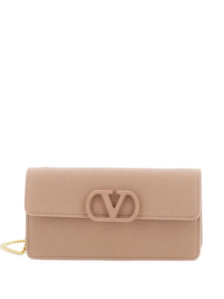 Женский кошелек Valentino Garavani с цепочкой, розовый