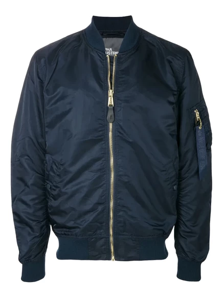 Мужская куртка-бомбер Alpha Industries MA-1 VF на молнии, синяя