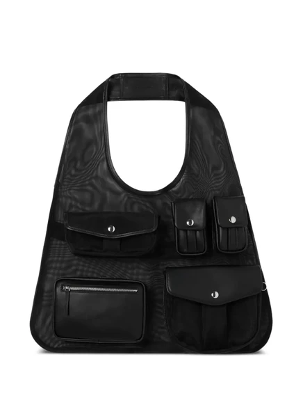 Сумка через плечо Simone Rocha с сетчатым карманом-деталью black