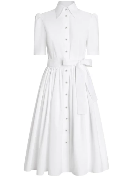 Платье-рубашка из поплина Dolce & Gabbana white